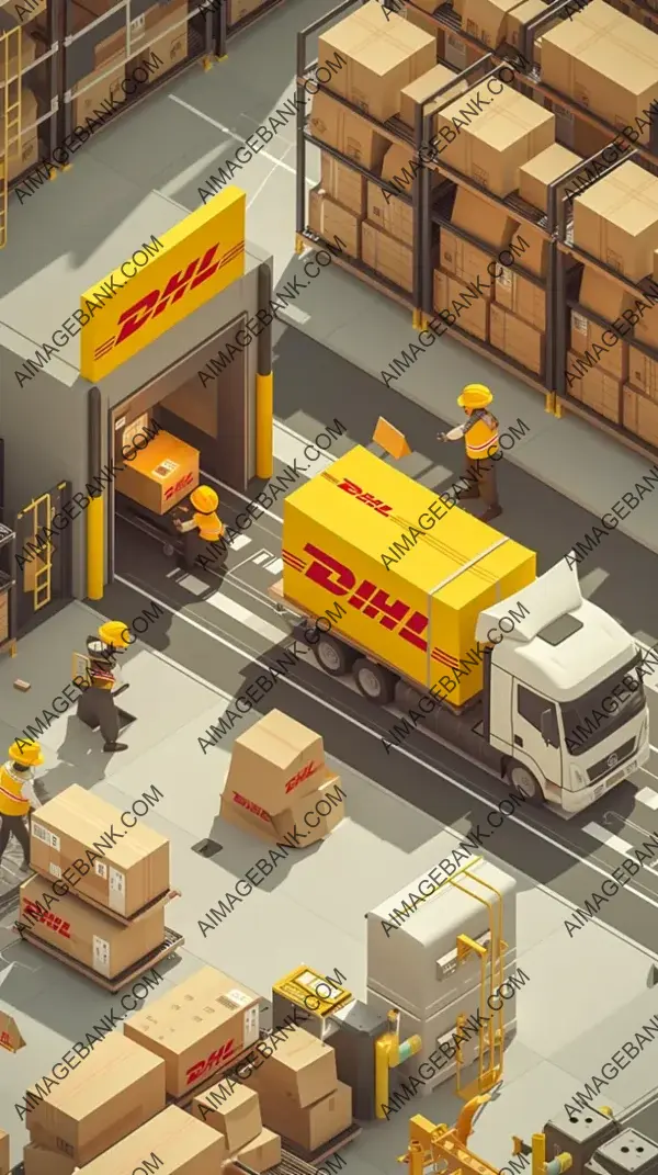 Isometric Video Game Screen: DHL Mobile Theme