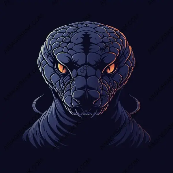 Black Snake Cobra Esports Mask: Clean and Minimalist