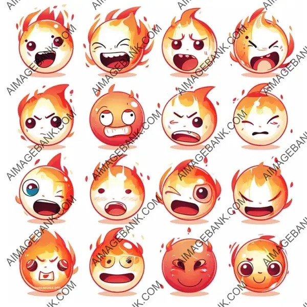 Golden White Red: Multiple Cute Small Fires