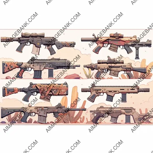 Perfect for Unity Game: Desert Weapons Assets