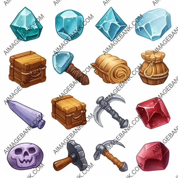 Icon Set for Games: Crafting Resource