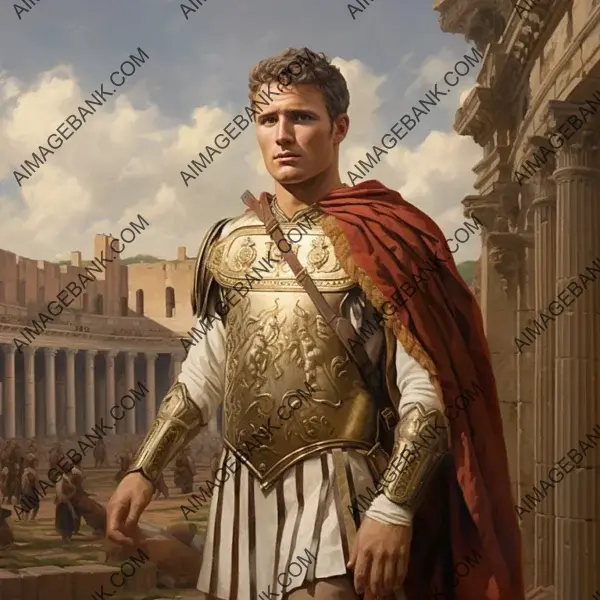 Emperor Caligula&#8217;s Statue in Front of the Colosseum