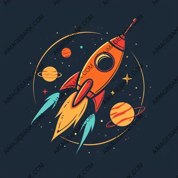 Solar System Rocketship Logo for Software