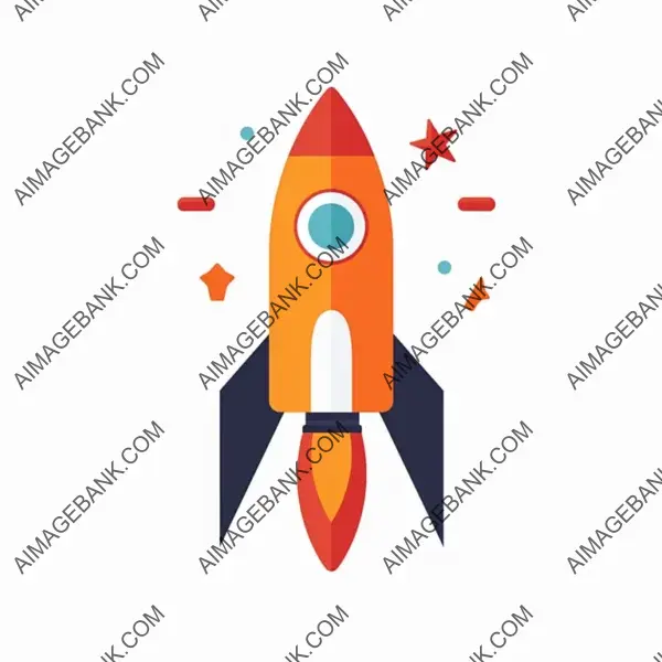 Design Modern Flat Logo Featuring Rocket for Innovation