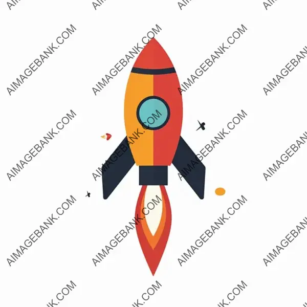 Design Minimalist Flat Logo Featuring Rocket for Impact