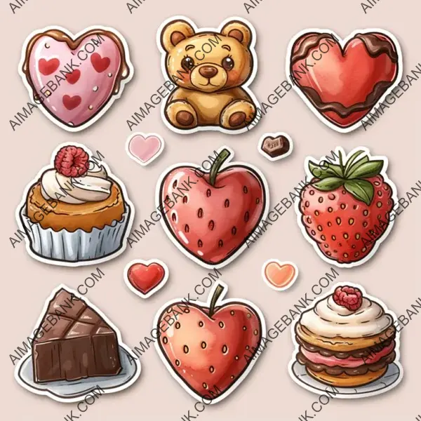 Craft Valentine&#8217;s Day Themed Sticker Sheet for Love Expressions
