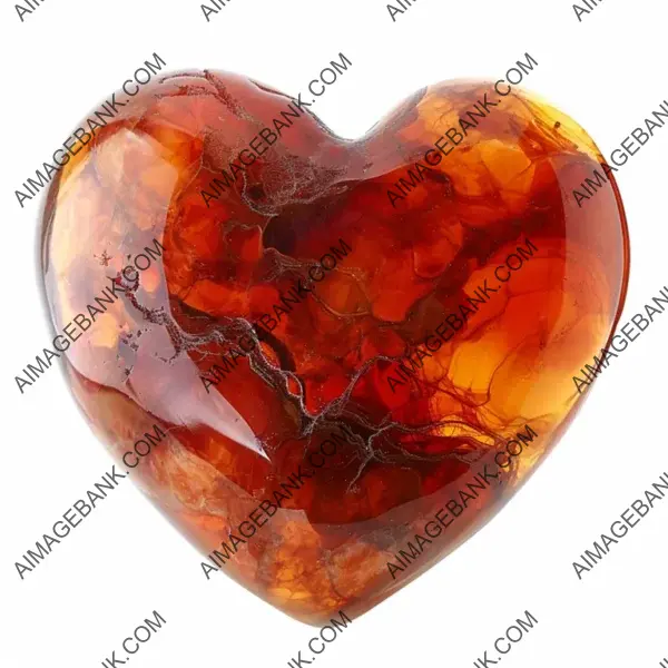 Heart Shaped Resin Isolated on White for Artistic Projects