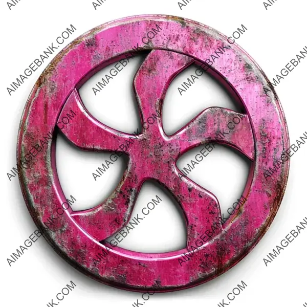 Biohazard Symbol in Pink Isolated from Background