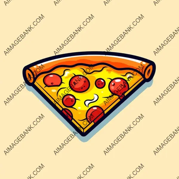 Lighthearted Logo Design: Cartoon Style Pizza Slice