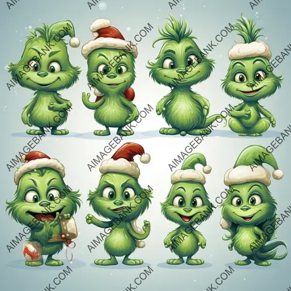 Funny Cute Christmas Set: Various Little Characters