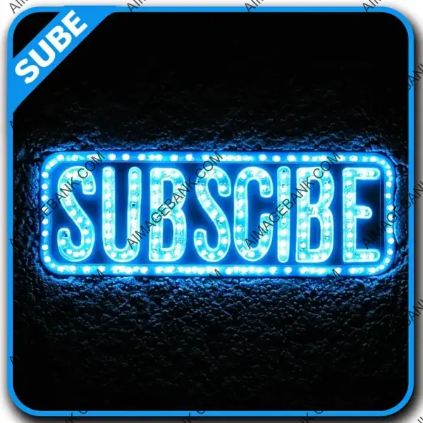 Subscribe Button: Blue Square Design