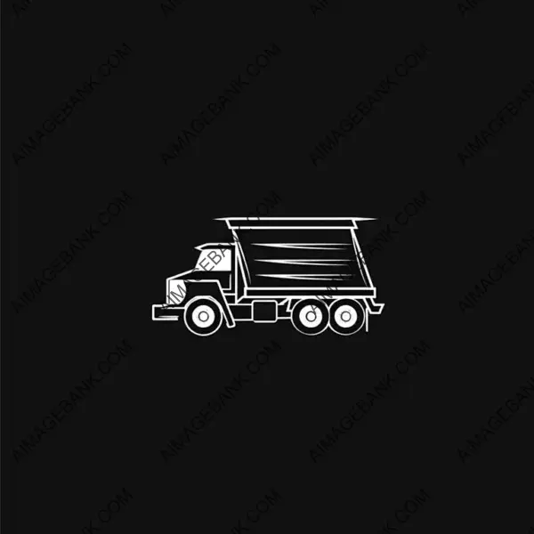 Dumpster Service Truck Logo: Simple and Minimalist