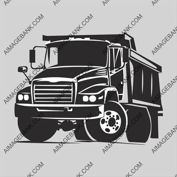 Minimalist Logo Design for Dumpster Service Truck