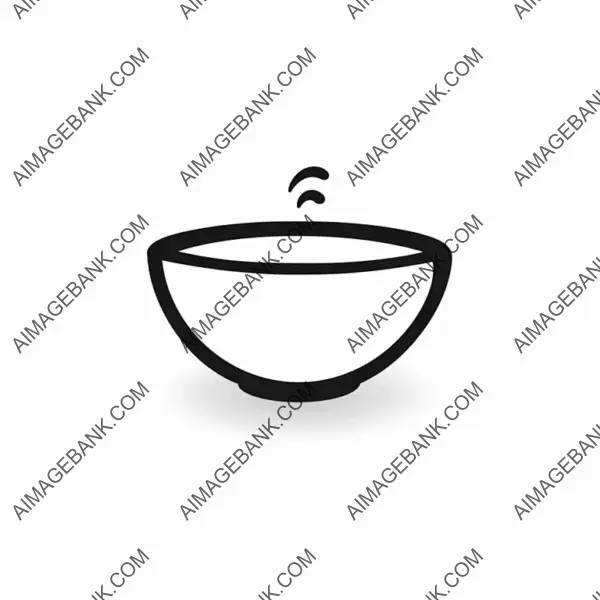 Bowl Simple Vector Icon on White Background