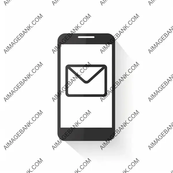 Message on Mobile Phone Simple Vector Icon