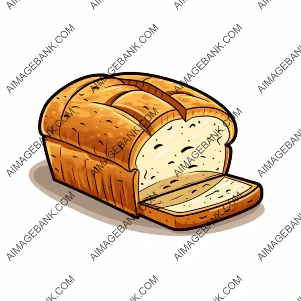 Bread Icon: Simple Vector Icon on White Background