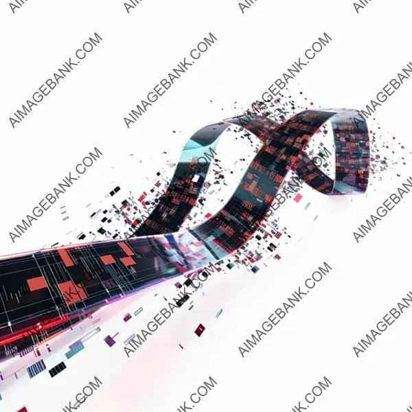 Financial Flow: Isolated Stock Market Ticker Tape Motion