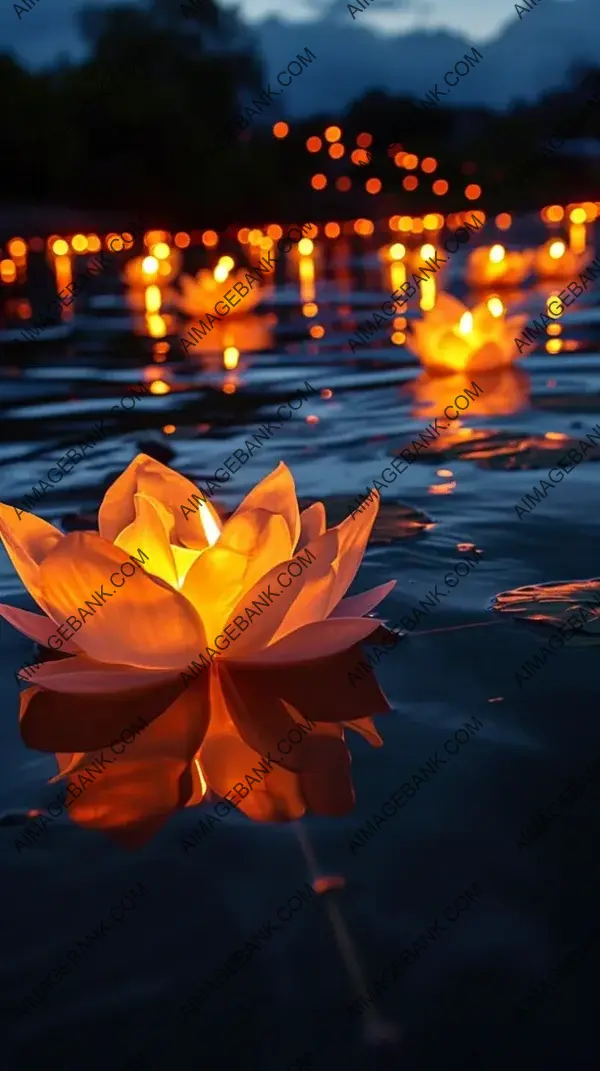 Peaceful Setting: Harmonious Lotus Shaped Tea Light Candles