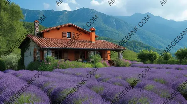 Step Into Lavender Harmony: Tranquil Scene Amidst Blooming Flowers