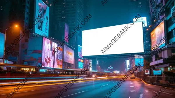 Urban Nights Aglow: Captivating City Scenes on Billboards