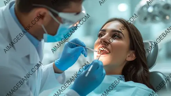 Dynamic Dentistry: Dentist Checking Teeth with High-Energy Dynamism
