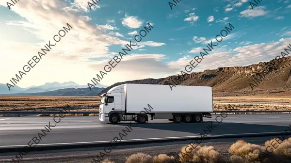 Blank Canvas: White Cargo Truck Waiting to Be Loaded