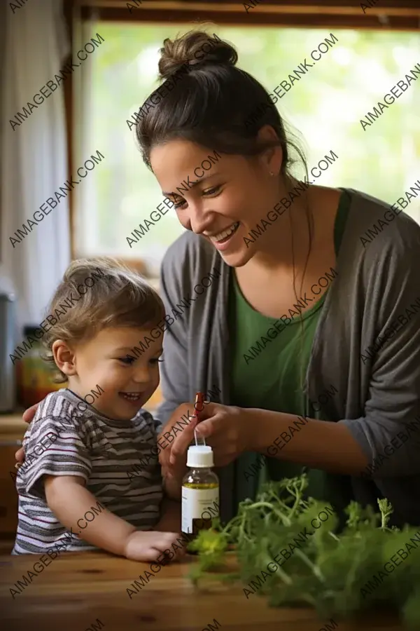 Natural Wellness: Happy Baby and Mom Crafting Herbal Medicine Blend