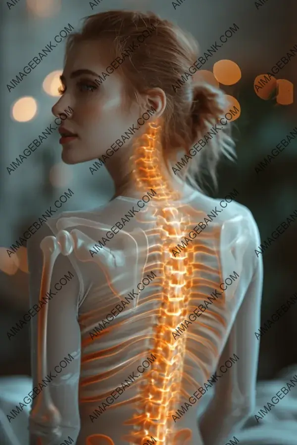 Spinal Insights: Digital Composite Highlighting a Woman&#8217;s Spine