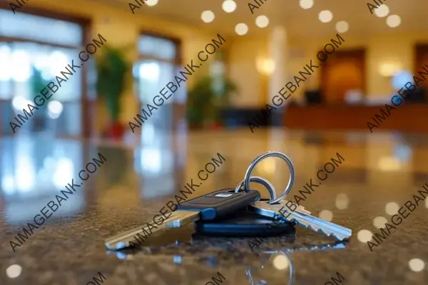 Stay Options: Hotel Room Keys on Reception Table Ready for Selection