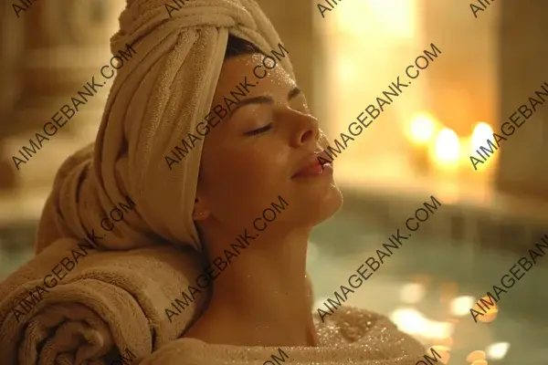 Rejuvenation Retreat: 45-Year-Old Woman Immersed in Enjoyable Spa Salon Moment