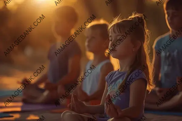 Serenity in Motion: Children Embracing Yoga Practices, Documented in a Photo