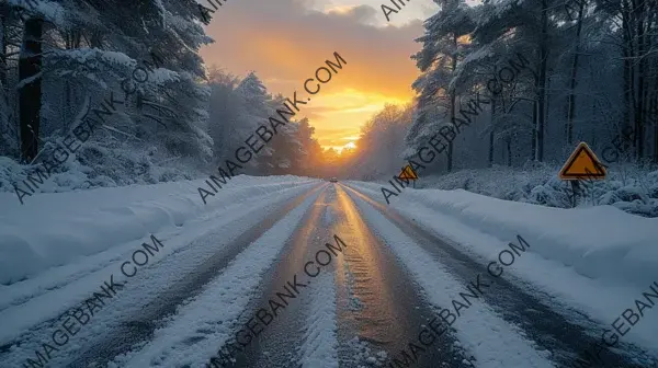 Icy Awareness: A Warning to Be Cautious Amidst Snow and Ice, Encouraging Care in Your Winter Encounters