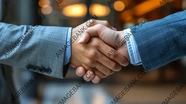 Professional Accord: A Gesture of Handshake Between Individuals Dressed in Sophisticated Suits