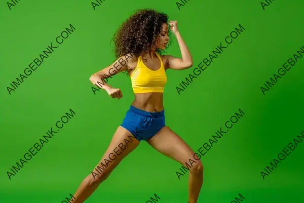 Yoga Posture: Young Latin Woman Demonstrating Fitness Pose