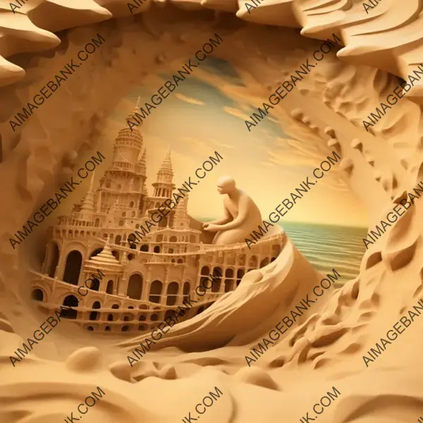 Artistic Exploration: Sand Art with Statues