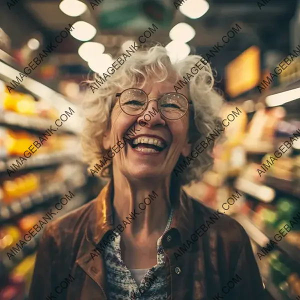 Laughter and Happiness: 60-Year-Old Woman Smiling