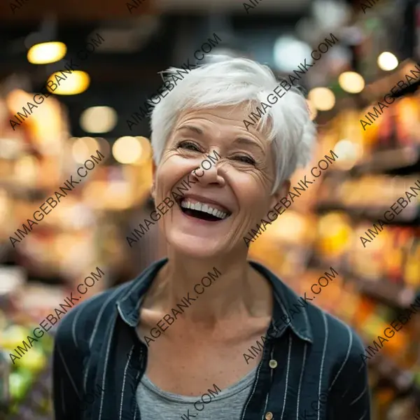 Happy Portrait: 60-Year-Old Woman Enjoying Life