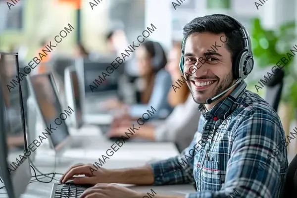 Proficient Technical Support Personnel: Detailed Stock Photo