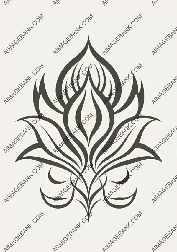 Zen Serenity: White Background Lotus Bud Logo Design