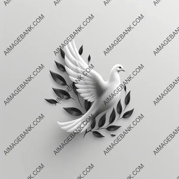 Wings of Change: Logo Creation for NGO Utilizing White Pigeon Iconography