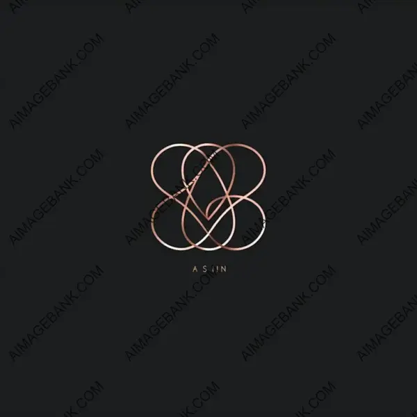 Chic and Stylish: Rose-Gold Logo with Minimalist Elegance