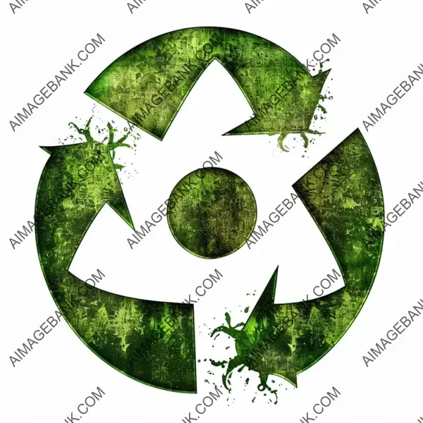 Environmental Hazard: Green Biohazard Symbol Isolated on Background