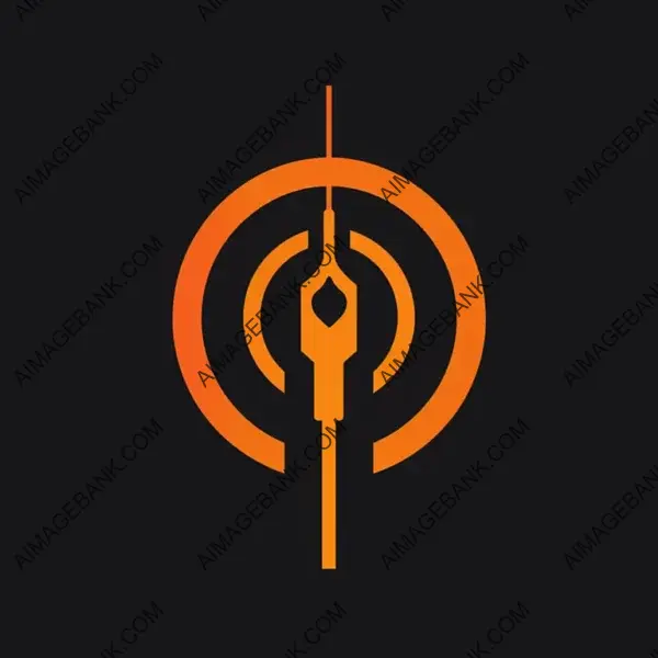 Energy Emblem: Logo Design Highlighting Vector Plug in Orange and Black