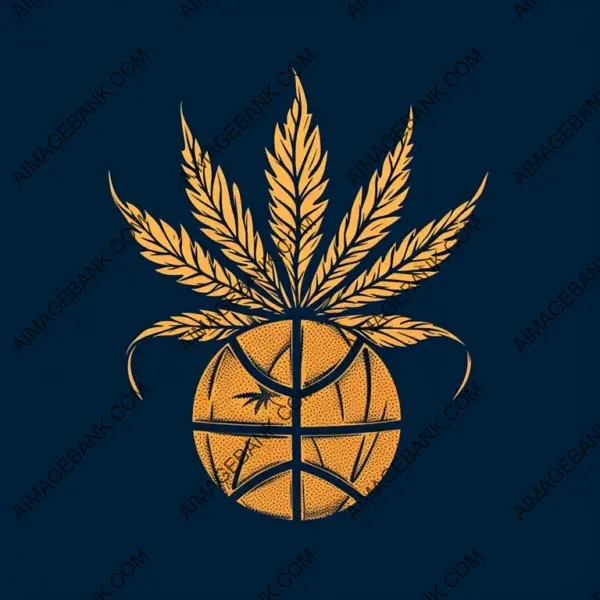 Unique Cannabis Emblem: Logo Featuring Toronto Maple Leaf Logo with Marijuana Theme