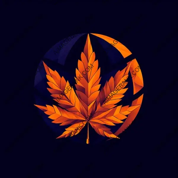 Marijuana Leaf Integration: Logo with Toronto Maple Leaf Incorporating Cannabis Element