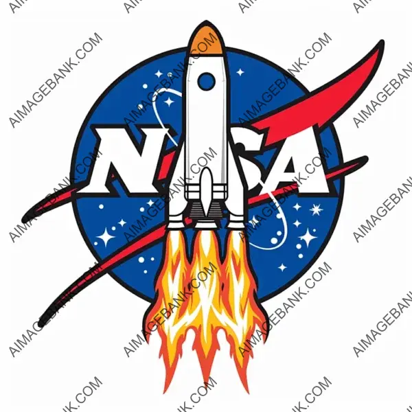 Sleek Aerospace Symbol: Minimal Logo Featuring a Rocket Engine Design for NASA