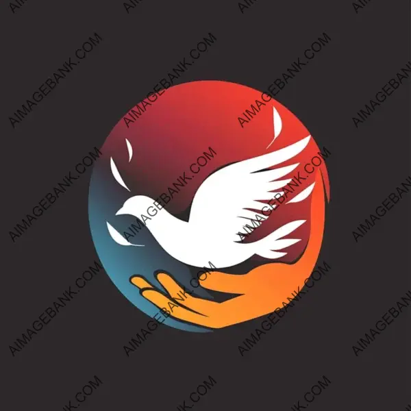 Serene Emblem: Logo Symbolizing Peace and Calmness in Its Design