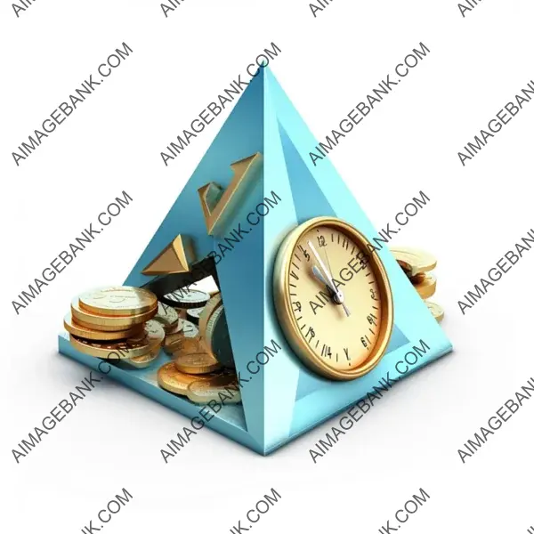 3D Triangle Icon Pointing to Time, Money, and Skill