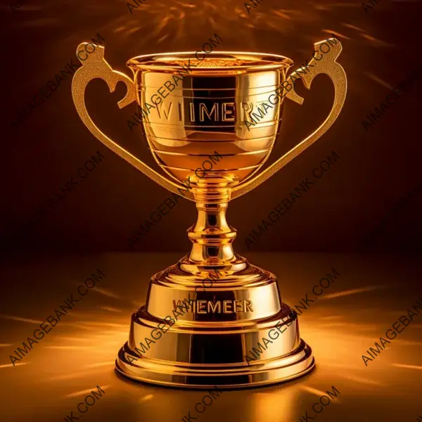 Champion&#8217;s Glory: Shiny Golden Trophy