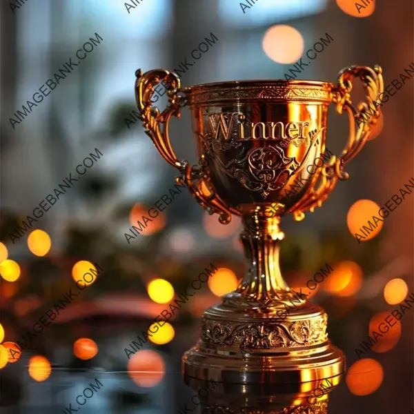 Shining Success: Golden &#8220;Winner&#8221; Trophy